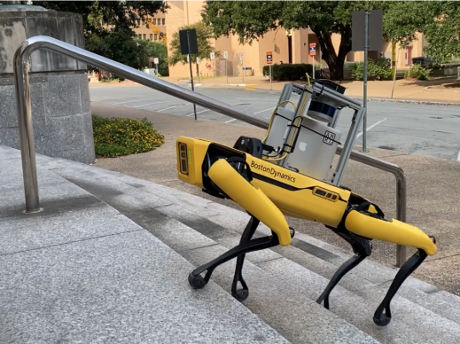A robot walking on UT campus