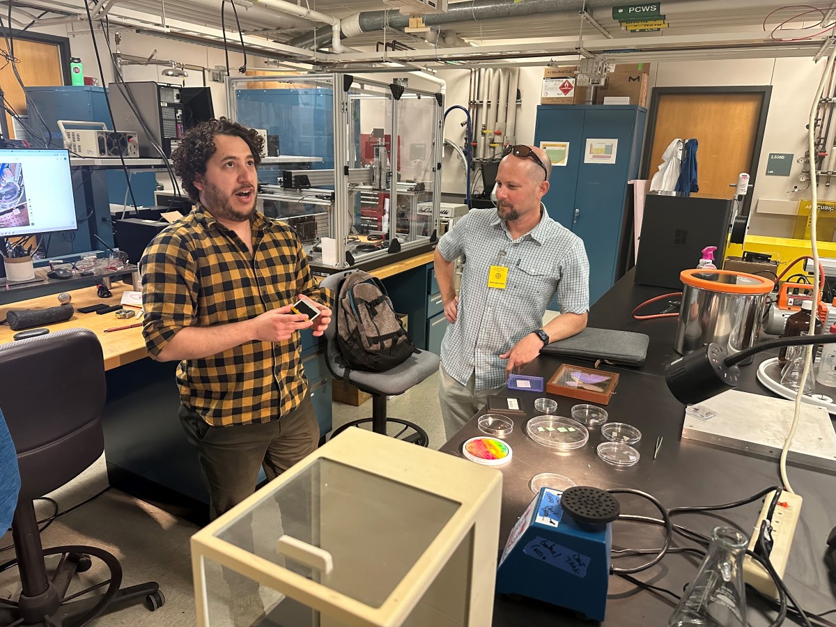 Texas Engineer Gabriel Cossio in his lab