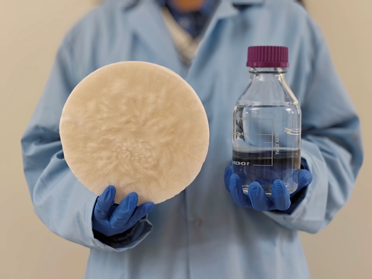 A biomass hydrogel created by Texas Engineers to generate drinking water out of clean air.