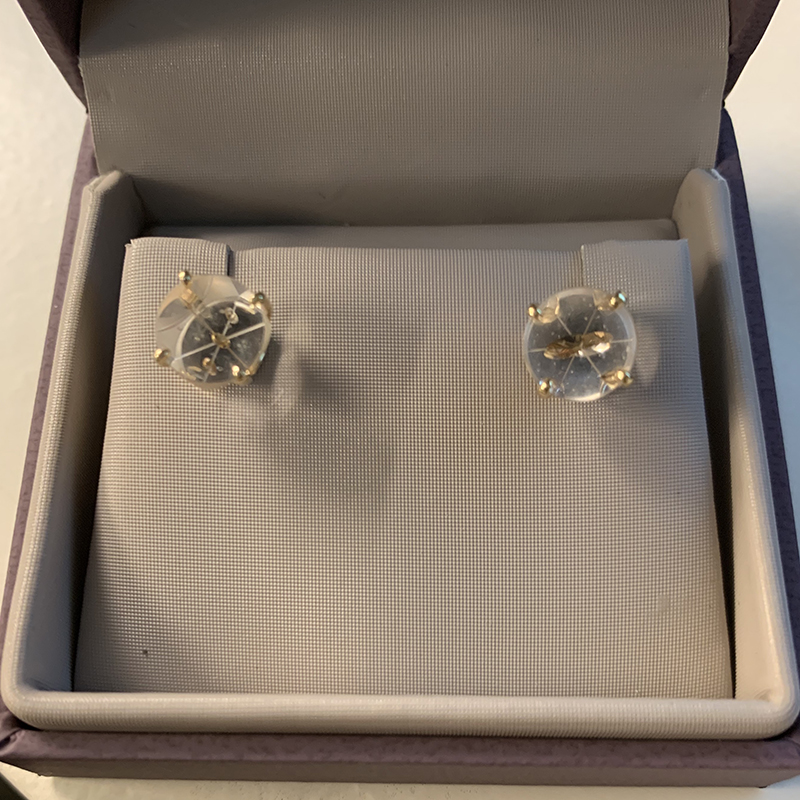 Lori Magruder's sensor earrings in jewelry box