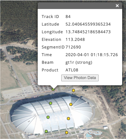 Geolocation reading from ICESat-2 showing the world's largest waterpark