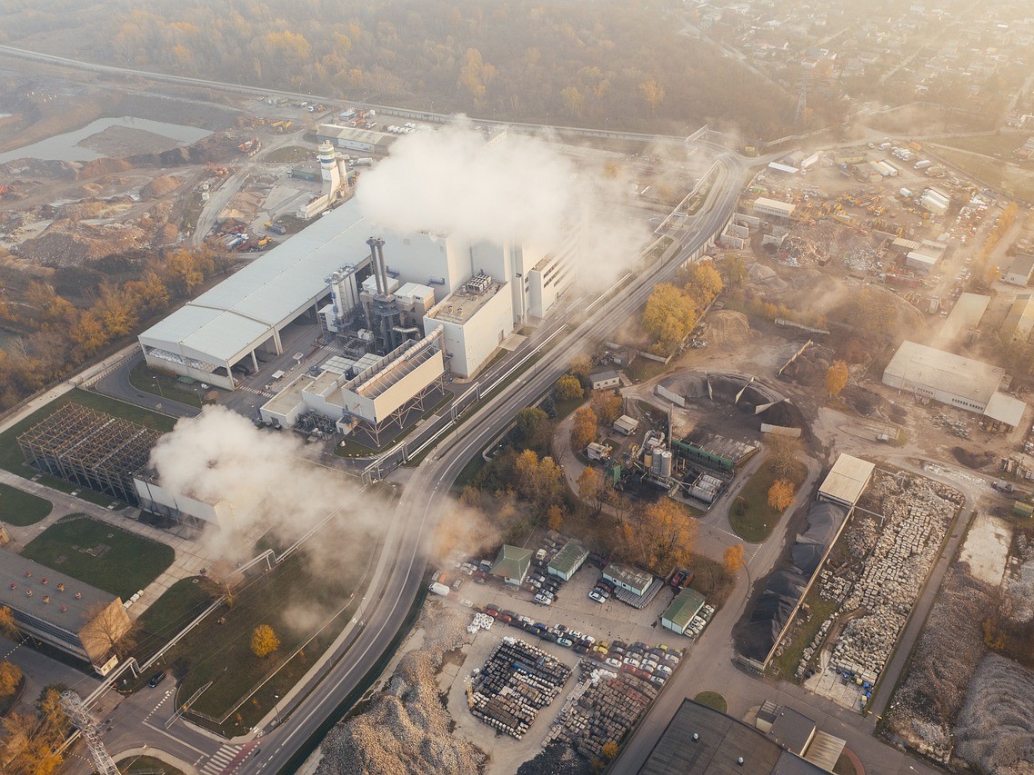 Stock photo of pollution from manufacturing