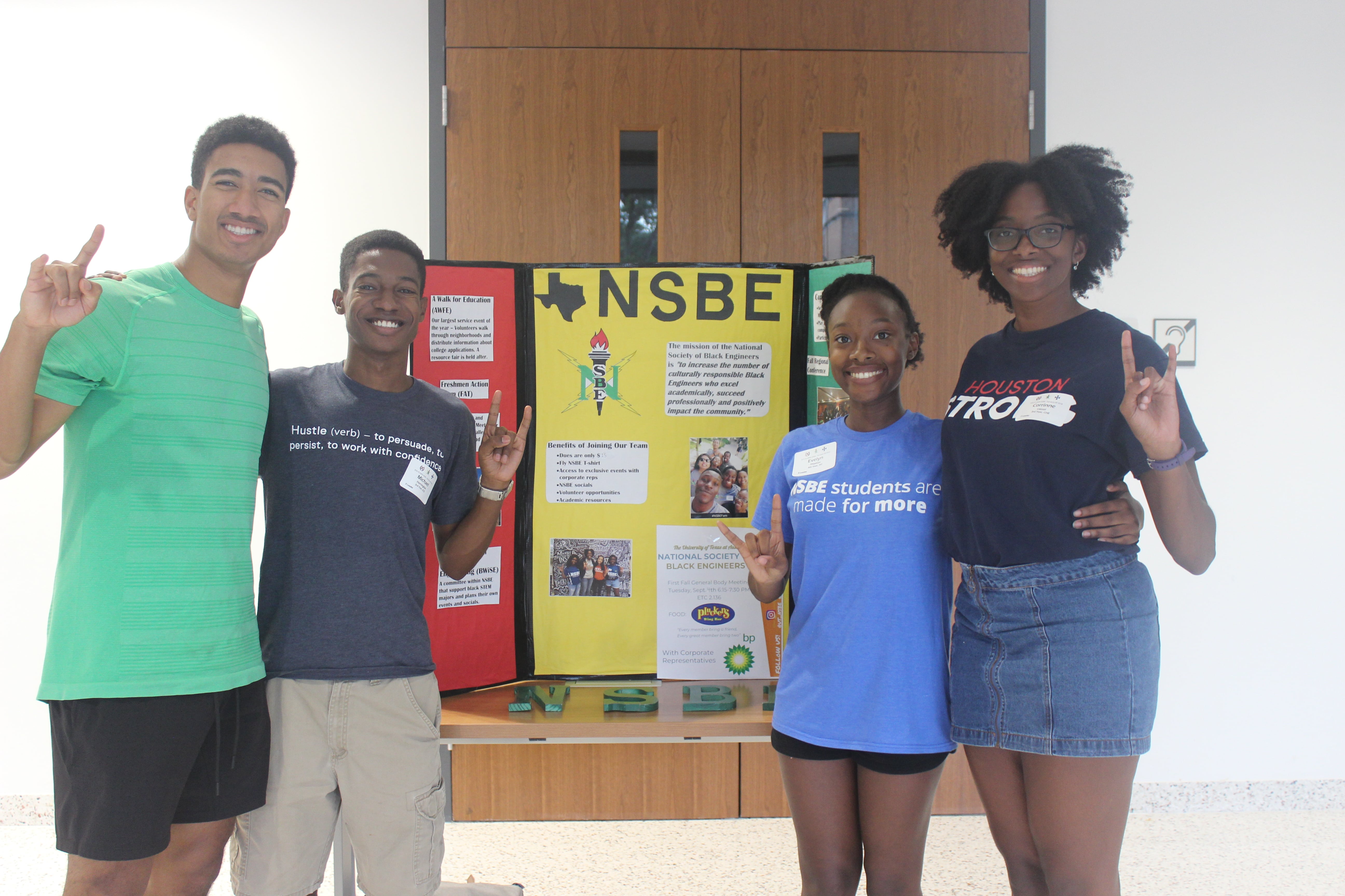NSBE students smiling