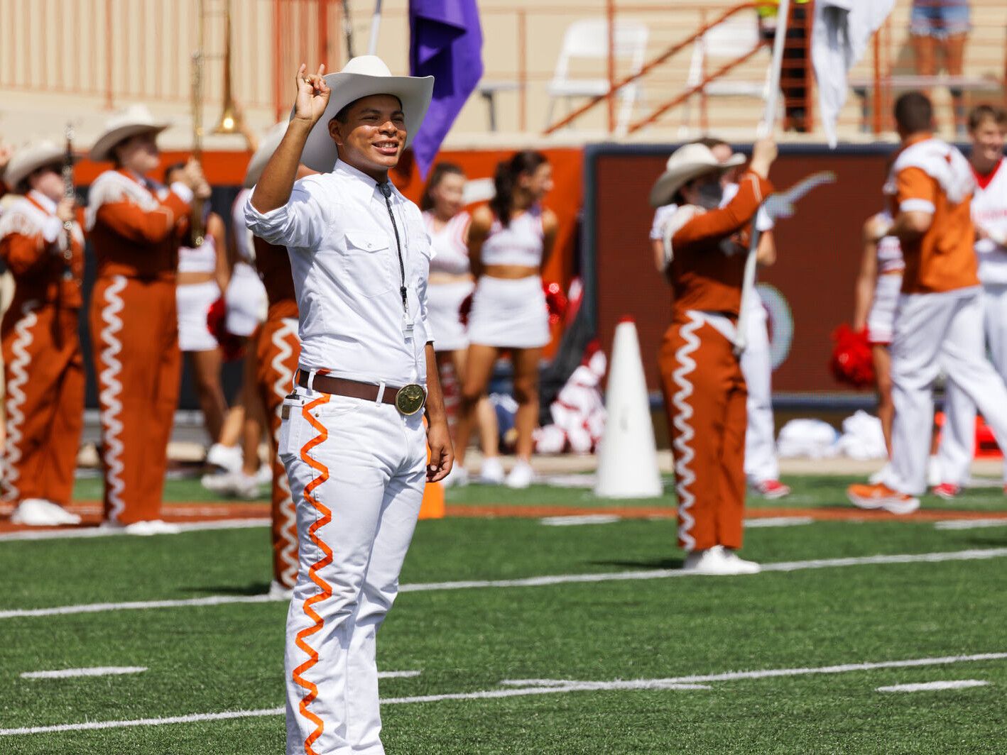 christian douglas marching in longhorn band