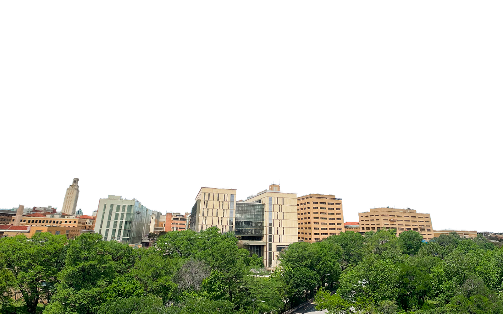 engineering buildings skyline and trees