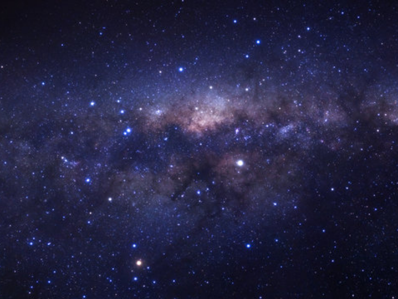 Stars shimmering in space