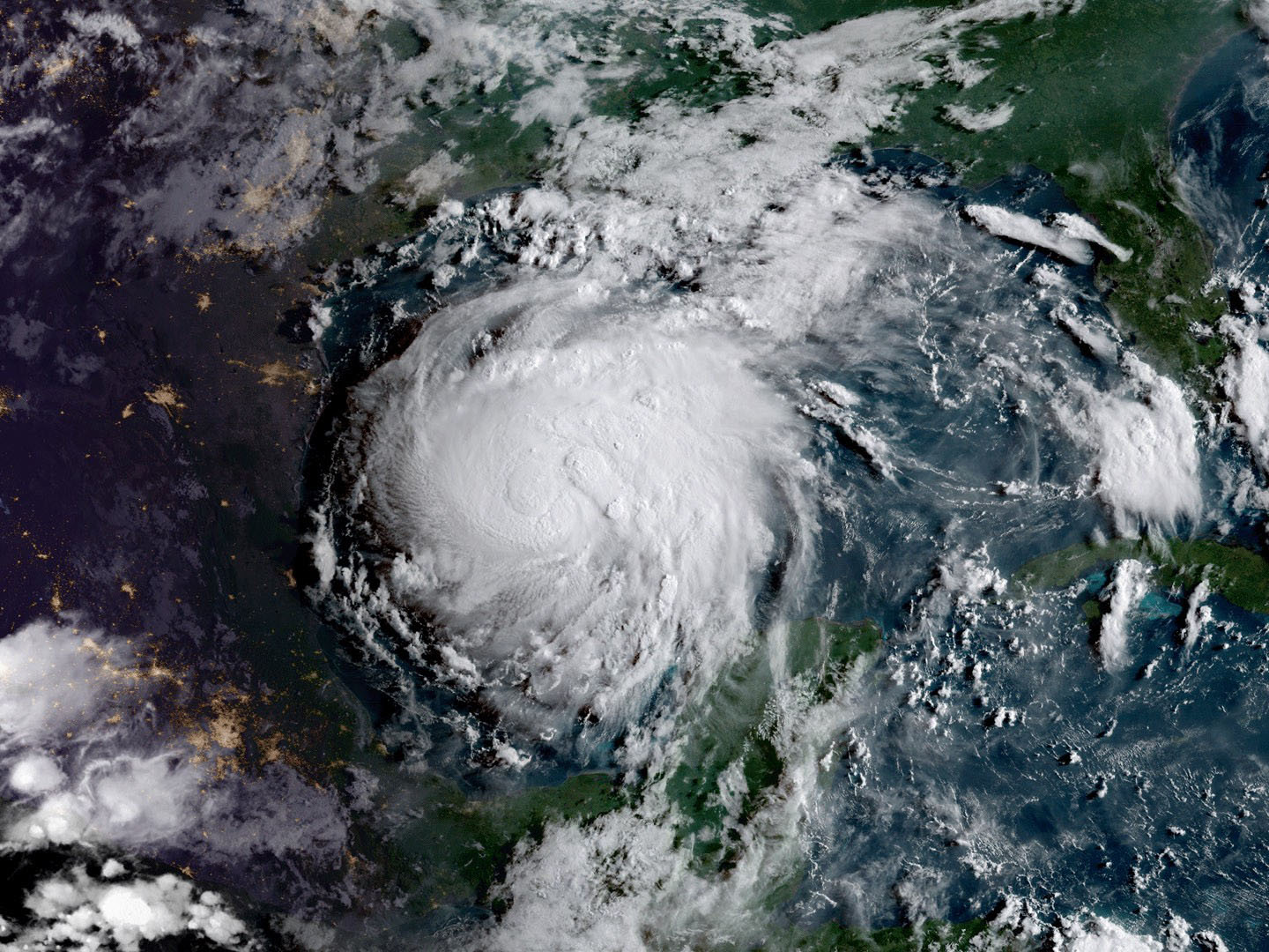 View of hurricane from outer space
