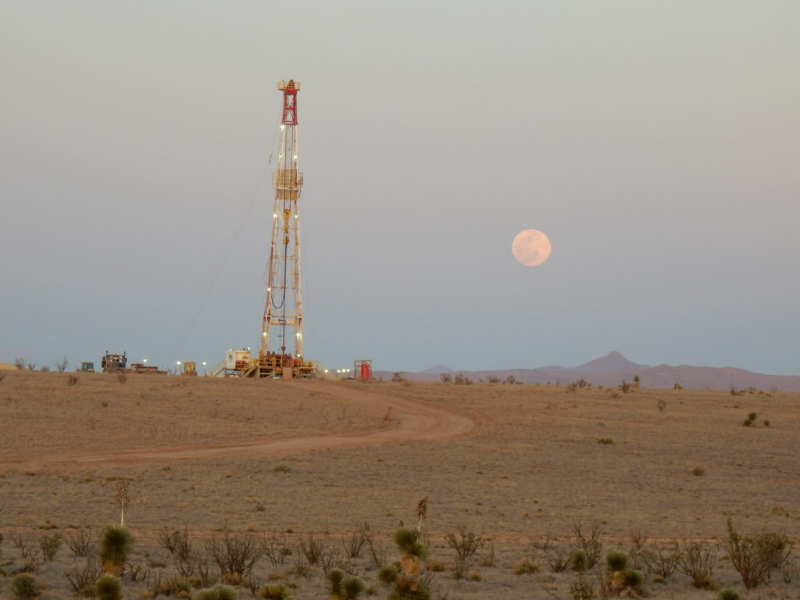 Energy tower on Texas prairie land