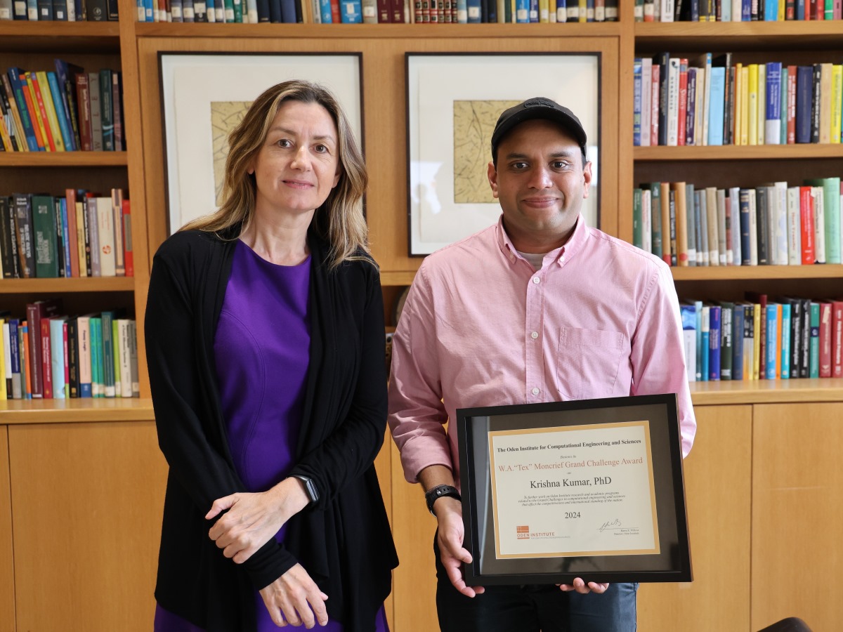 Texas Engineer Krishna Kumar wins Oden Institute award