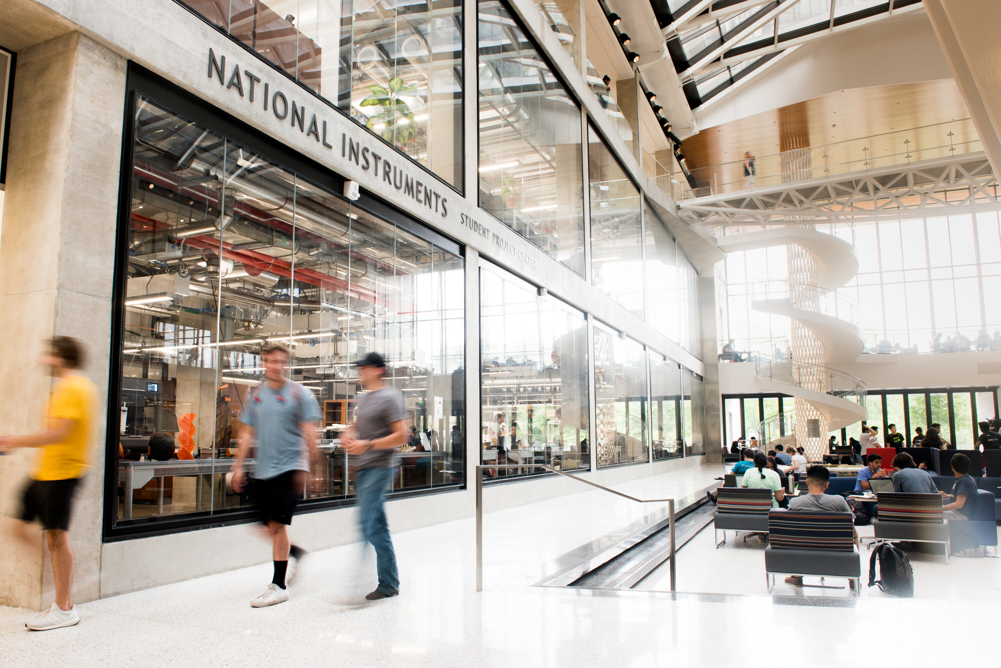 Engineering Education and Research Center full of Texas engineering students