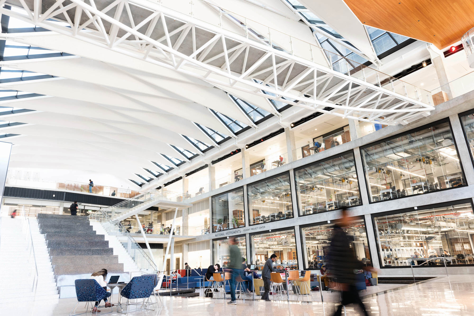Interior of the Engineering Education and Research building at the Cockell School of Engineering