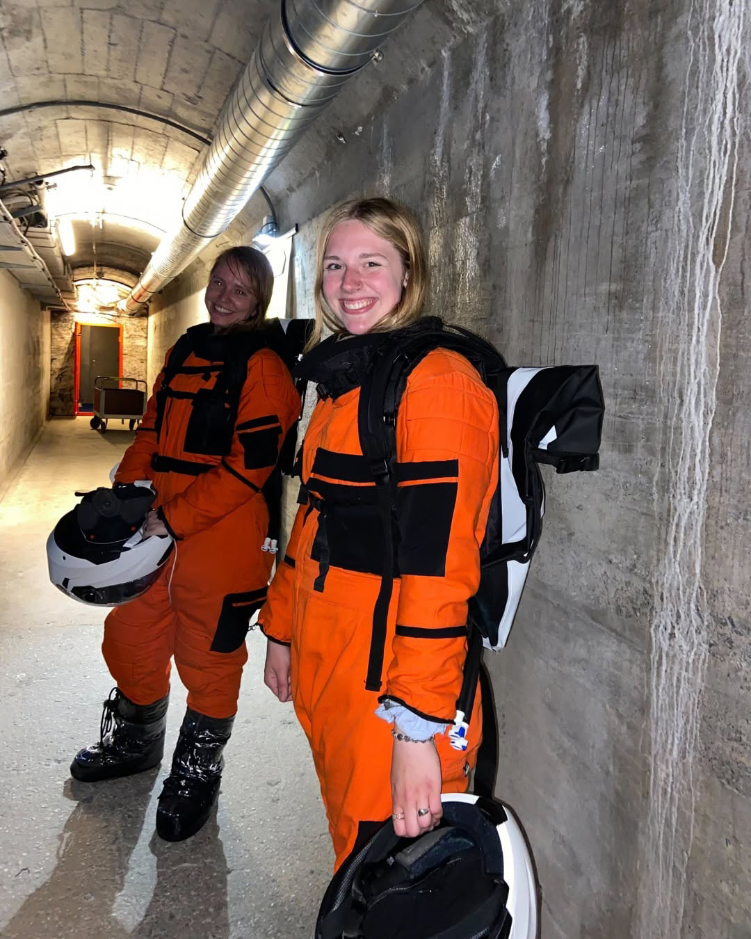Texas Engineering aerospace Alumna Katie Mulry in an astronaut training exercise in Switzerland.