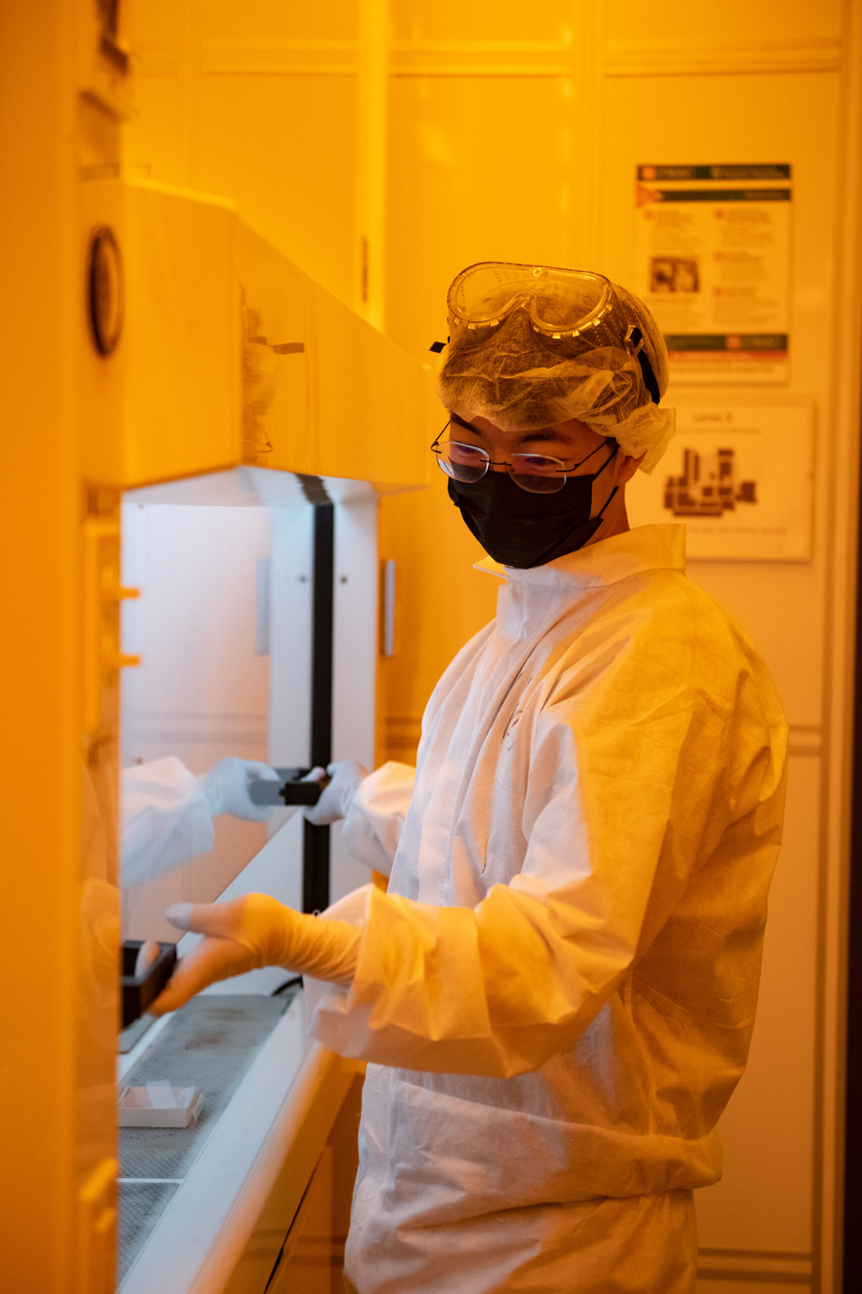 student in semiconductor classroom