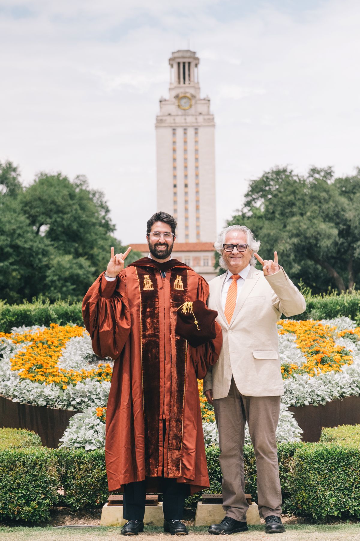 Texas Engineering Ph.D. graduates Antoine Chamoun-Farah and Habib Chamoun on the Forth Acres