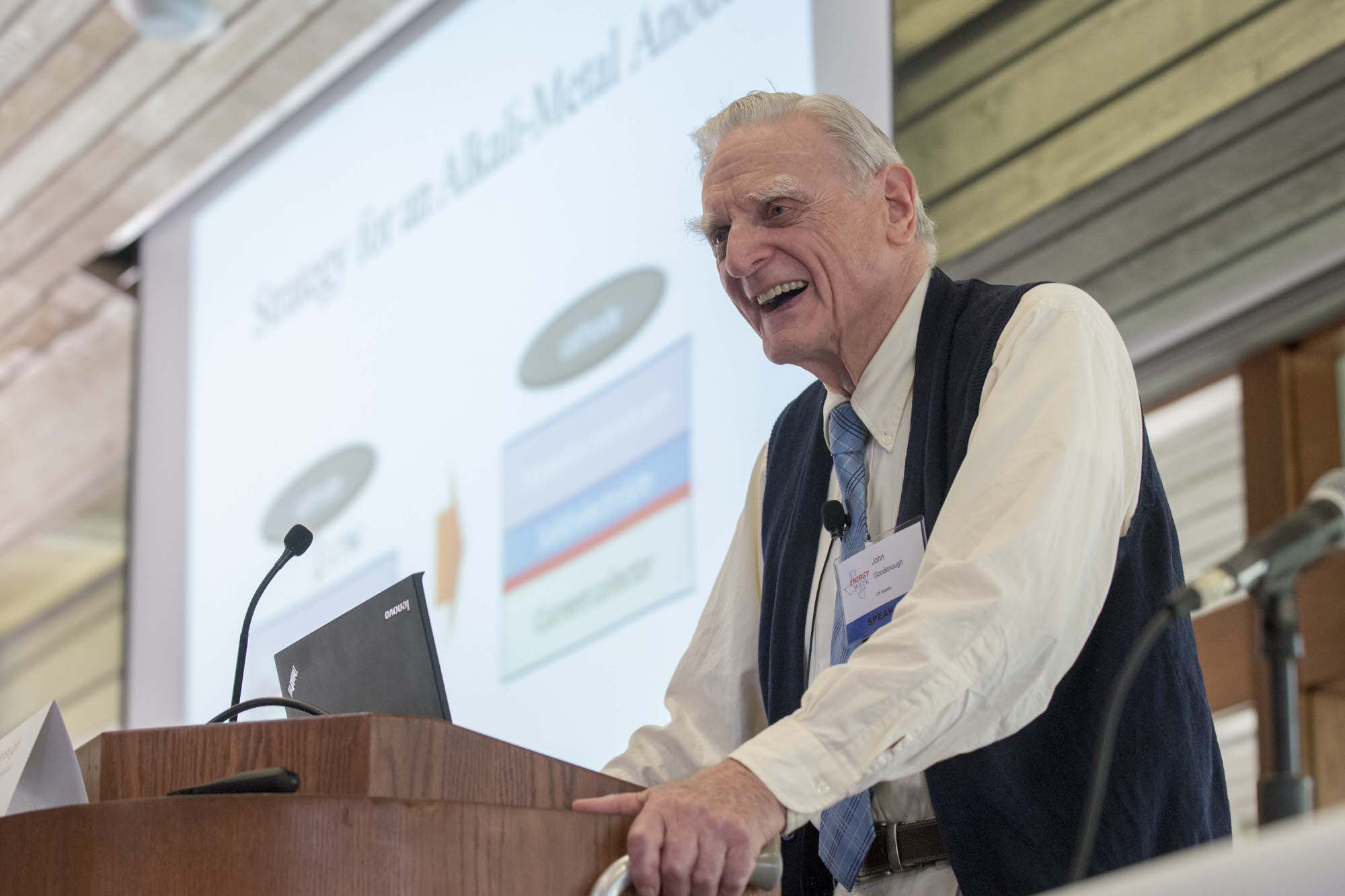 Goodenough, John speaking at UT Energy Week