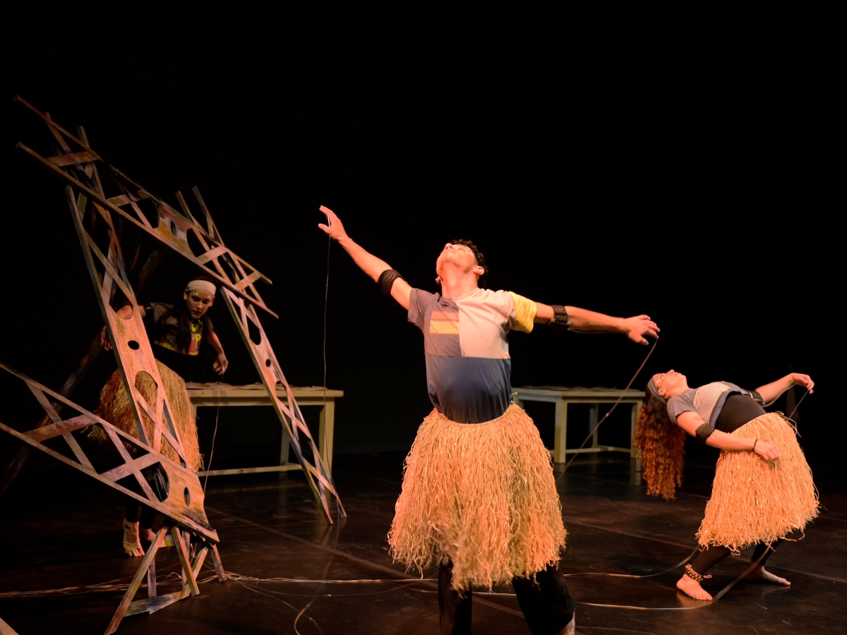 Dance students at The University of Texas at Austin test out sensors that record their movements. 