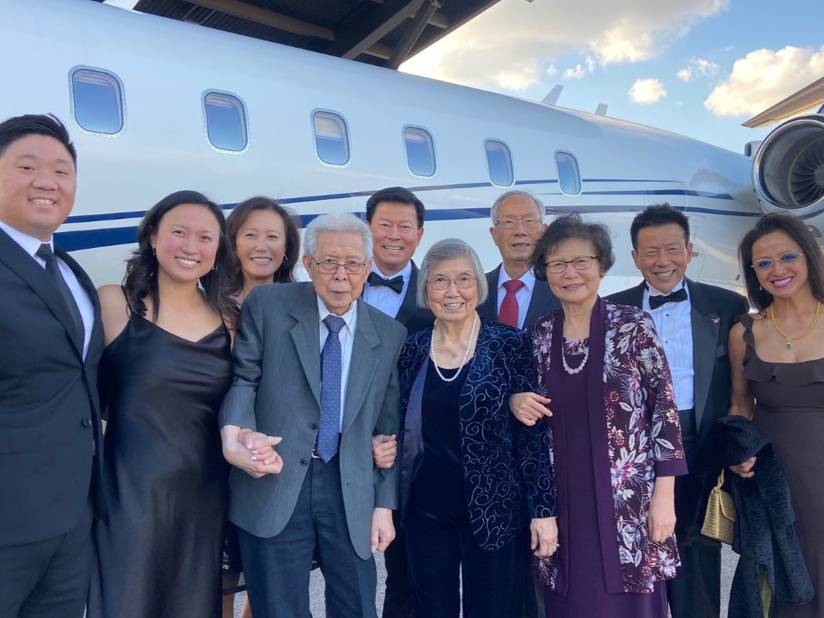 The entire Go Family at a chemical engineering banquet.