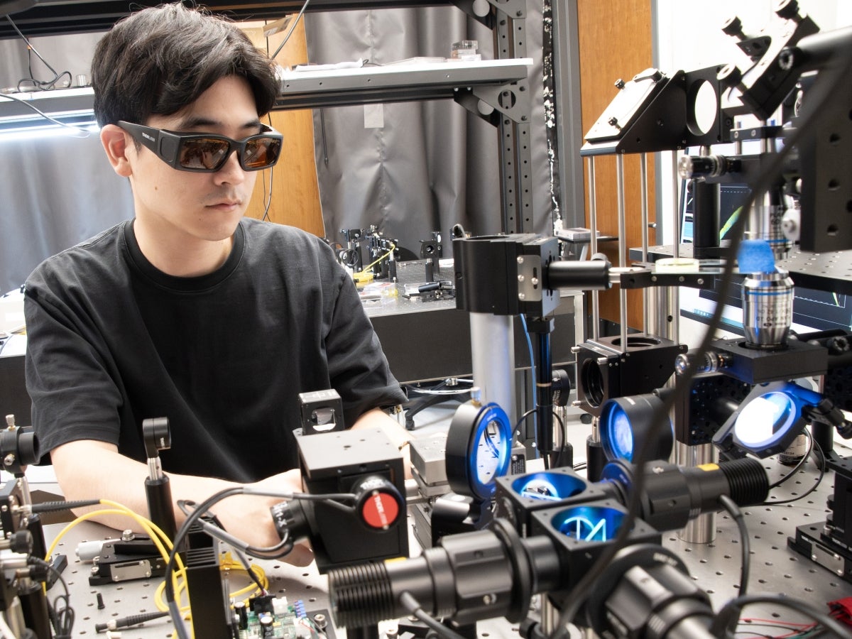 Texas Engineering student Jeongsoo Kim in a lab.