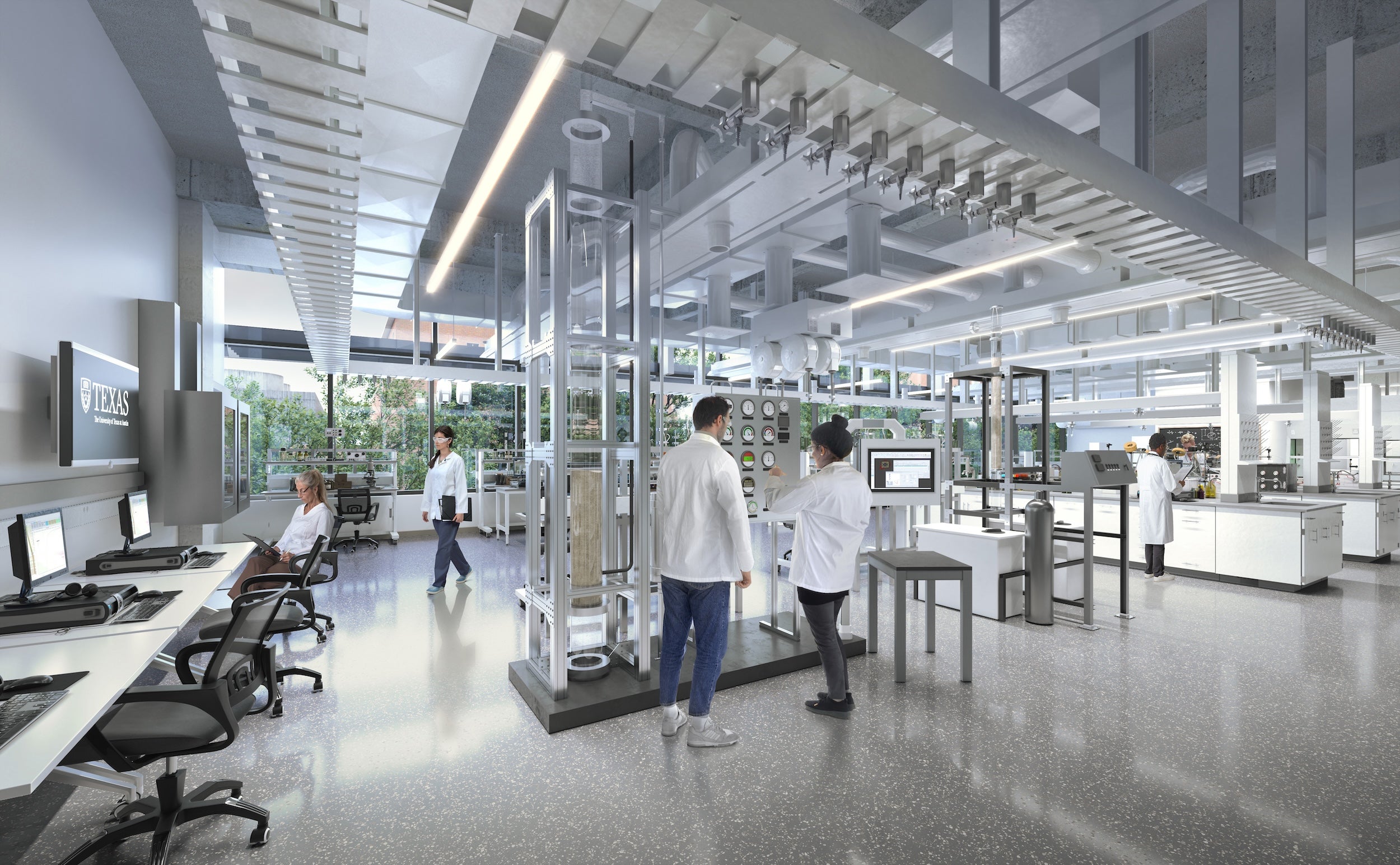 ACS Interior Lab Rendering two students in lab coats