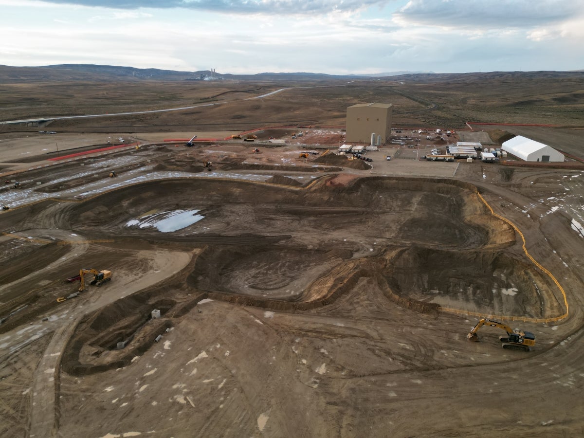 The Natrium power plant site under construction.