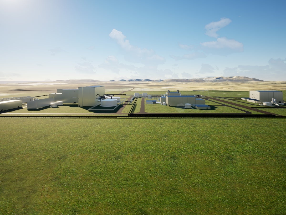 A rendering of the Natrium power plant in Wyoming.