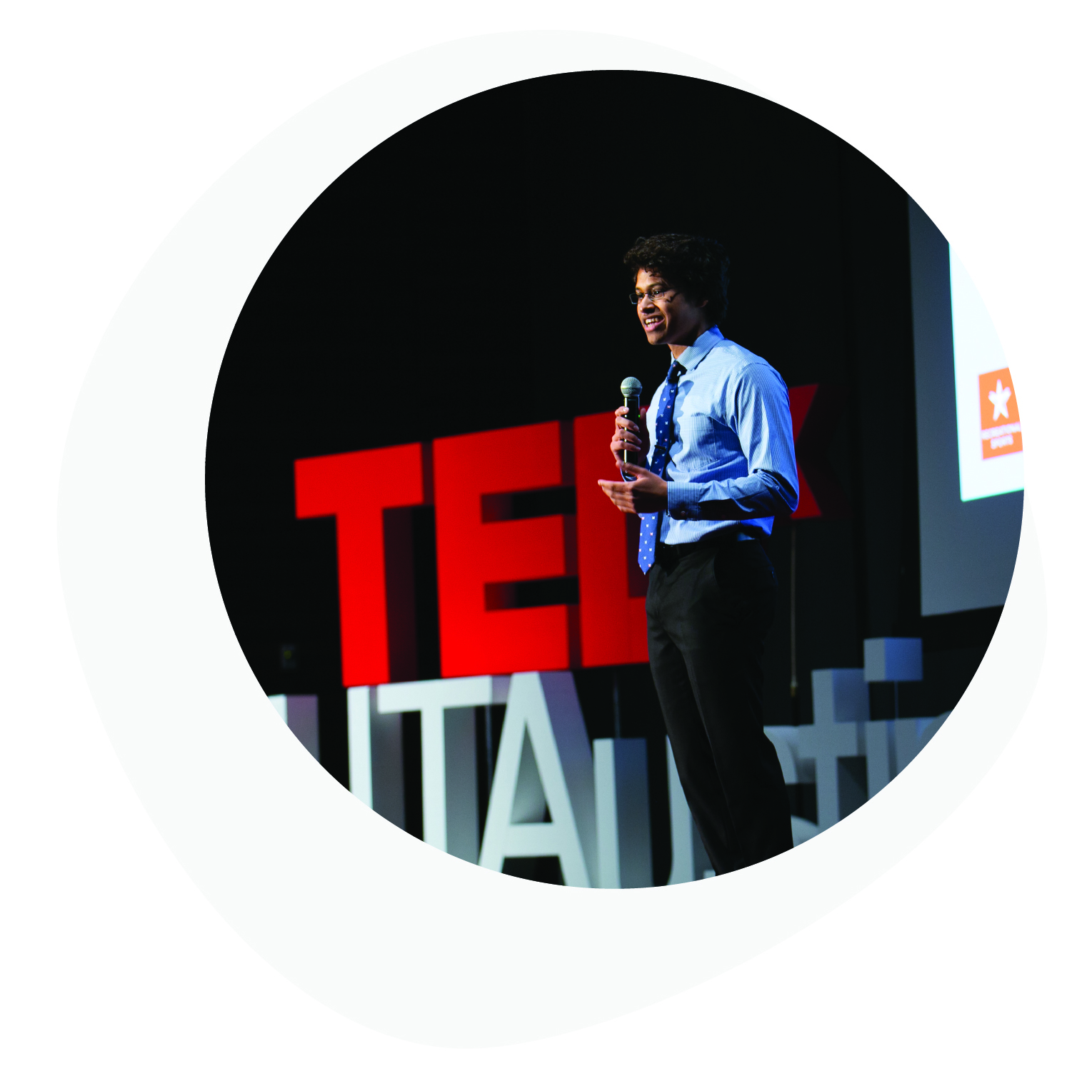 student speaking at TedXAustin