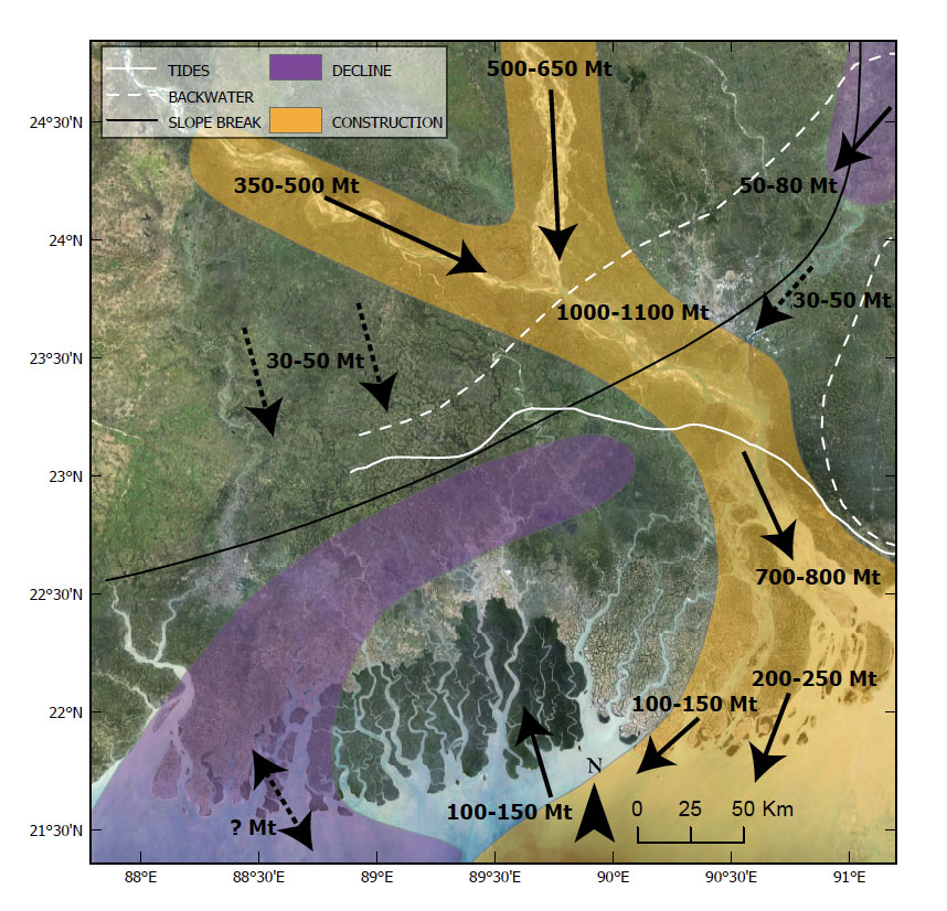 Map of the Ganges-Brahmaputra-Meghna Delta