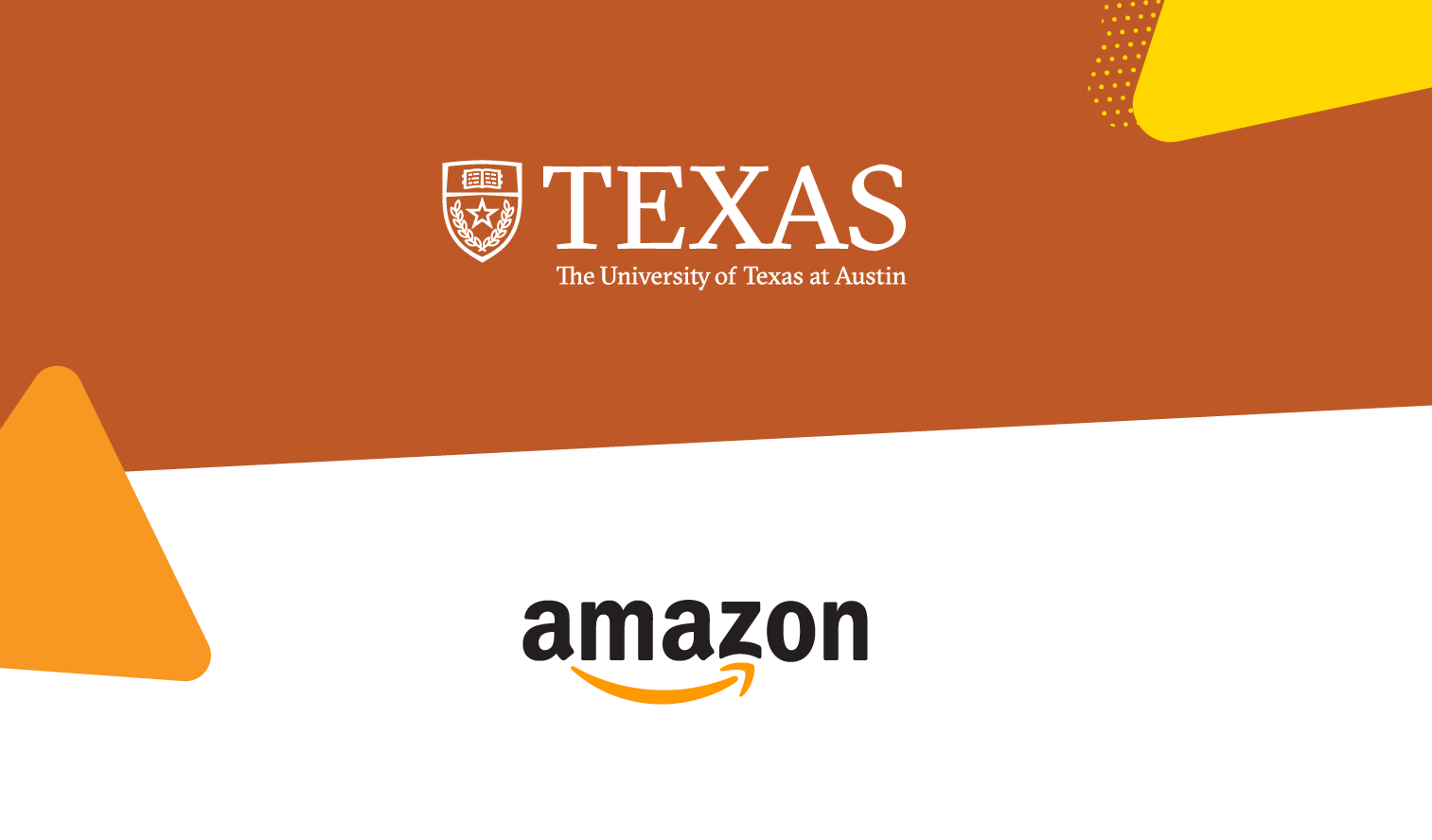 Logos of University of Texas at Austin and Amazon
